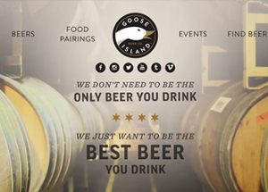 Goose Island website home page